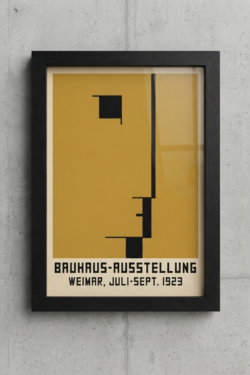 Lámina de exposición Bauhaus geométrica minimalista