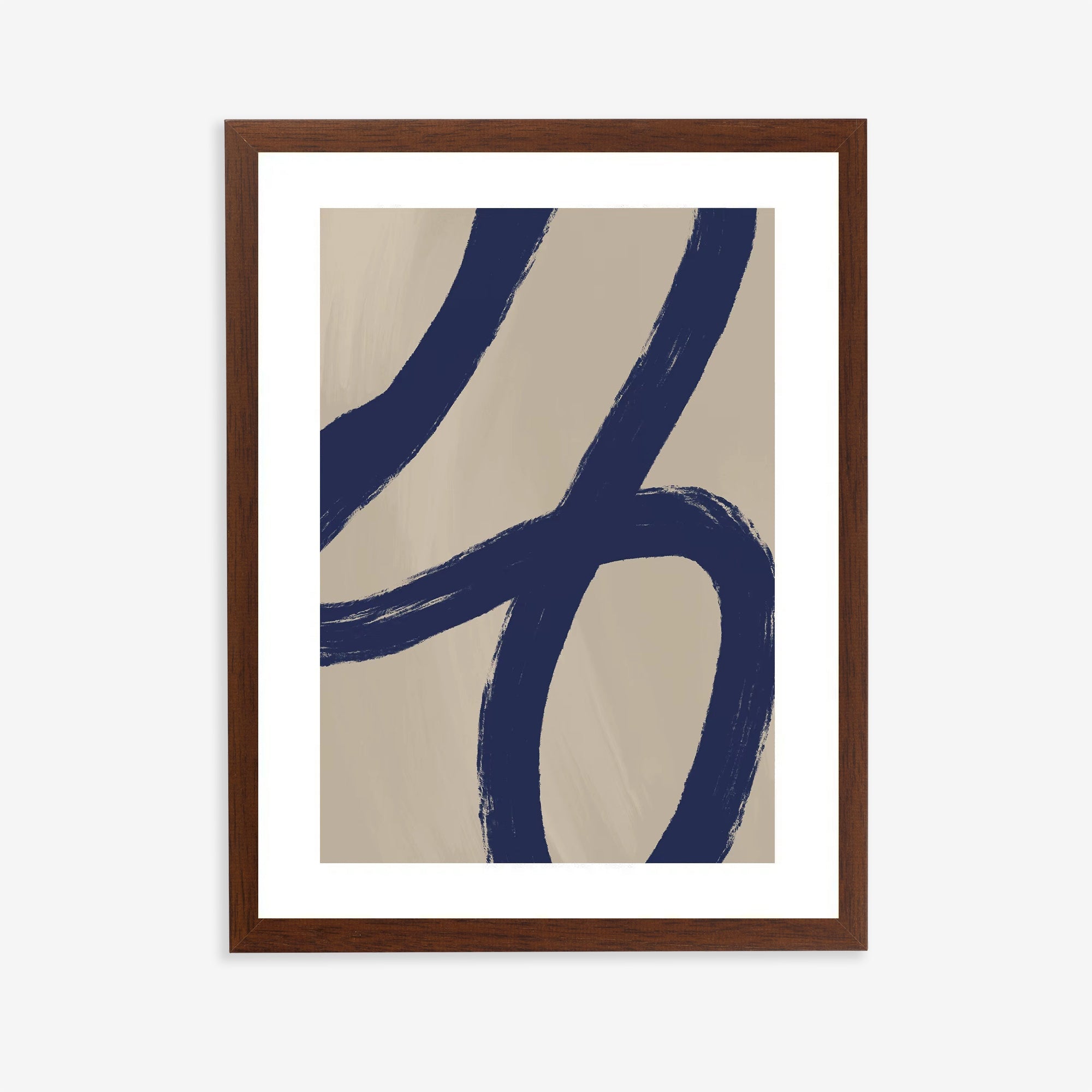 Lámina minimalista abstracta en azul marino