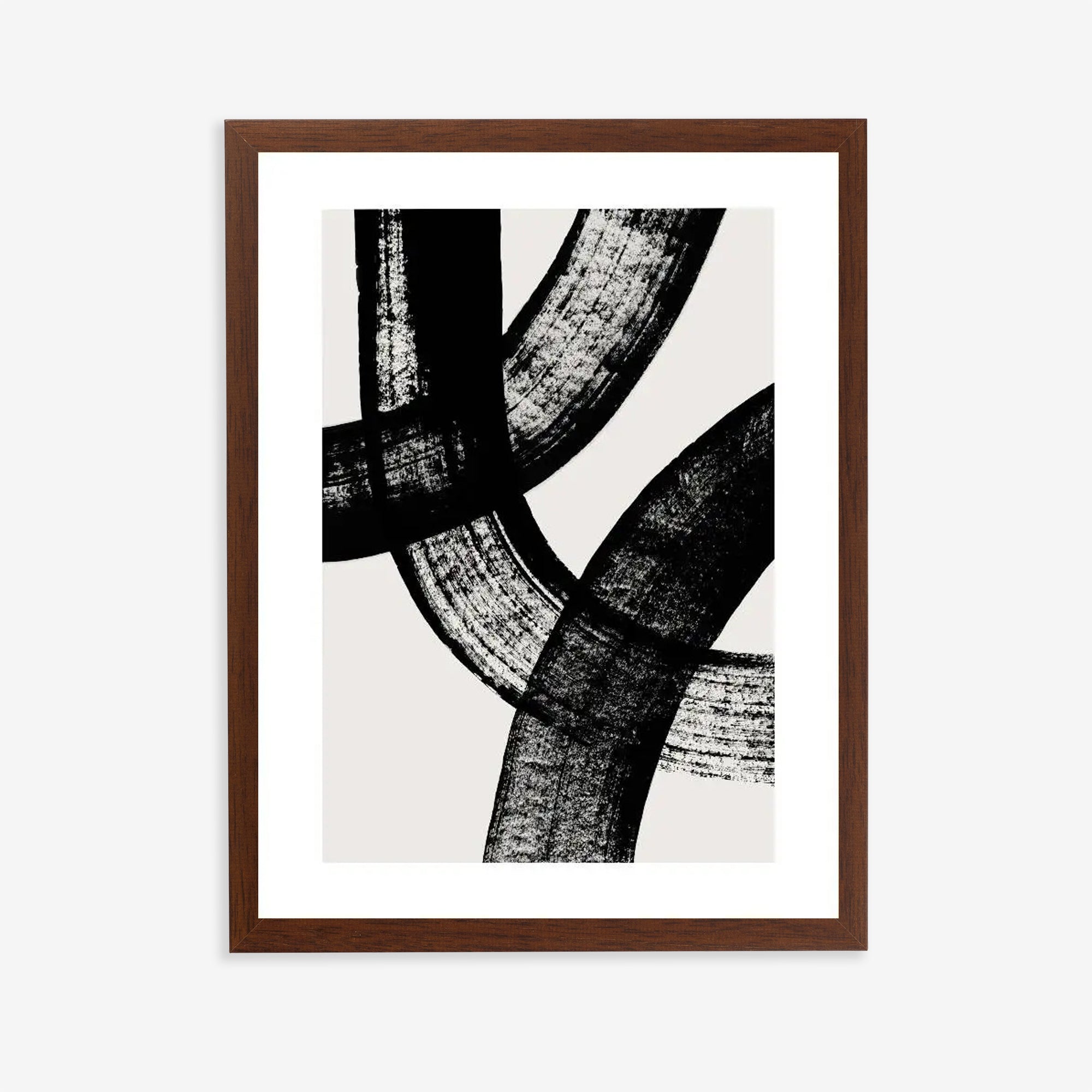 Lámina de arte abstracto en blanco y negro