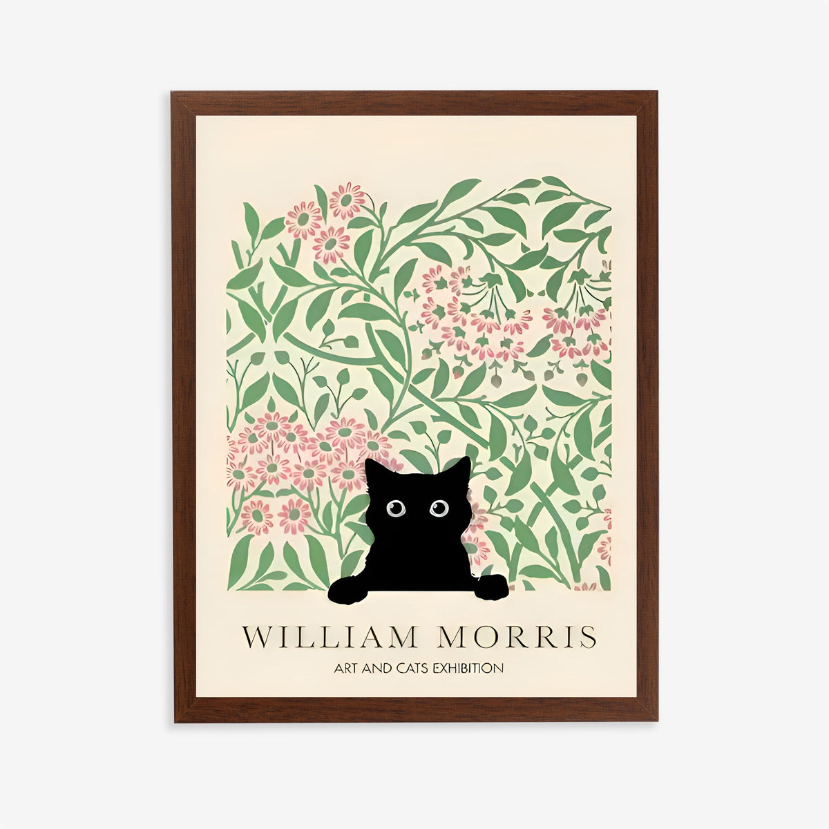 Lámina de gato negro William Morris