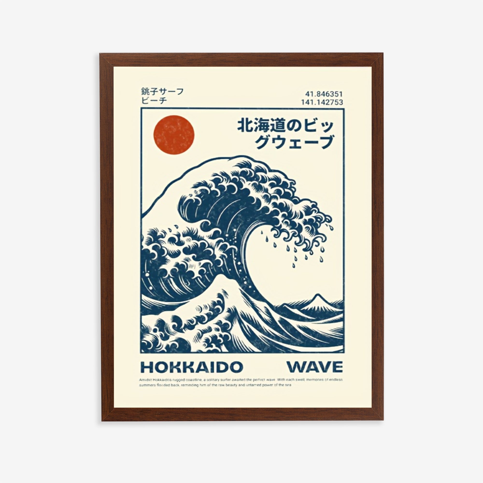 Lámina del póster de la ola de Hokusai