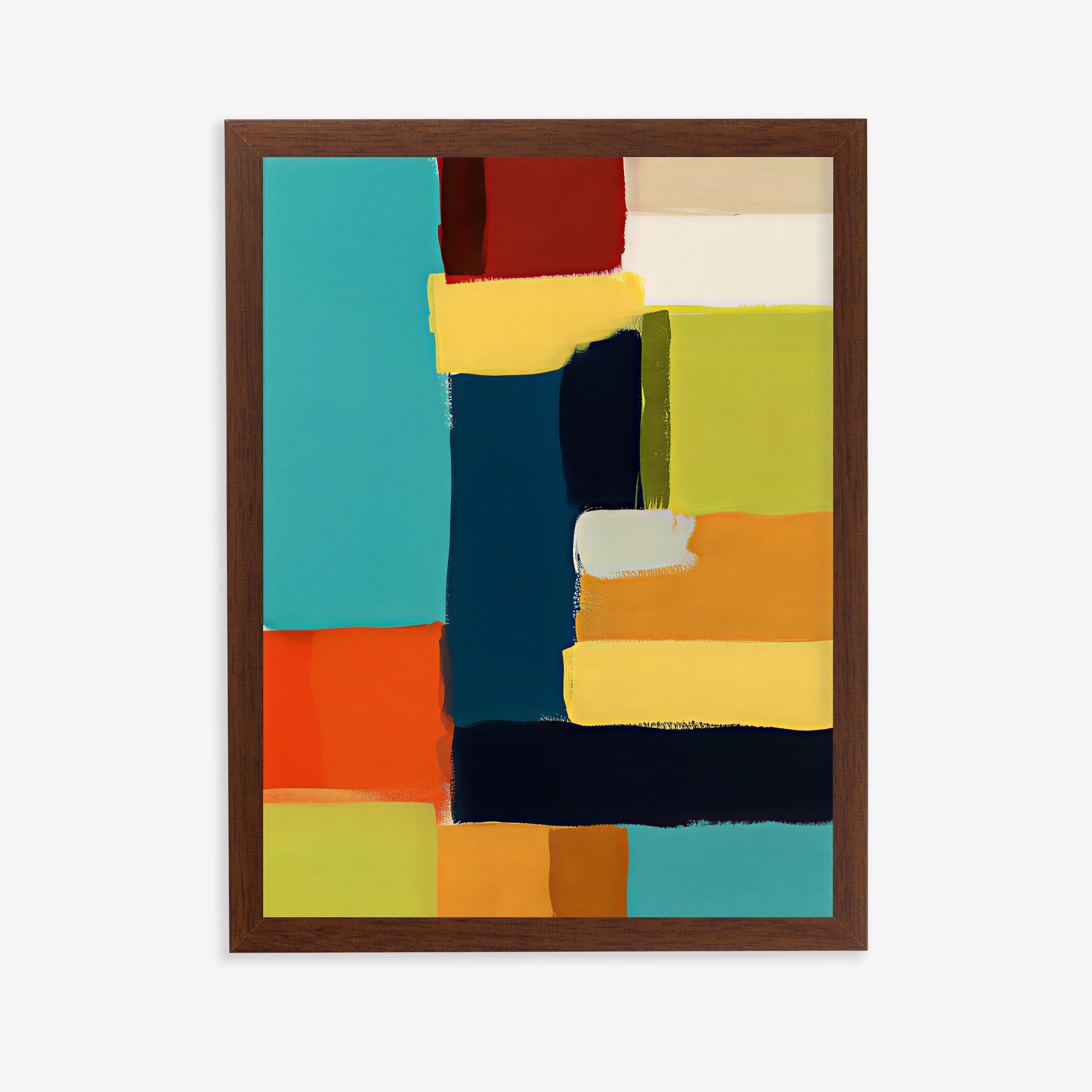 Lámina de arte geométrico mid-century modern