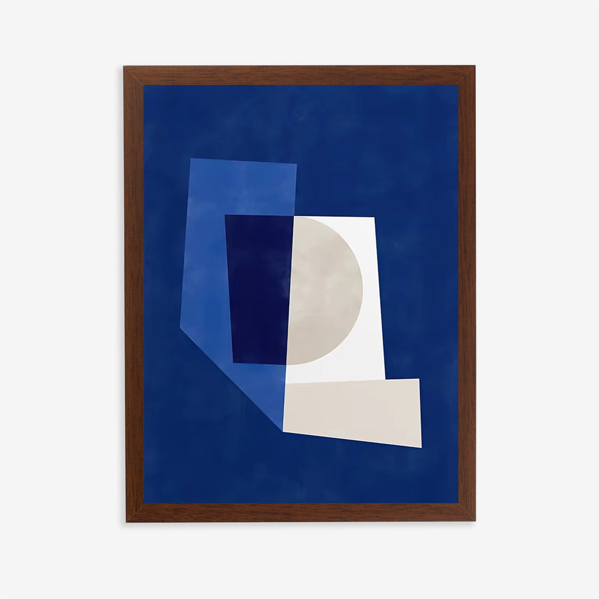 Lámina de arte abstracto geométrico azul