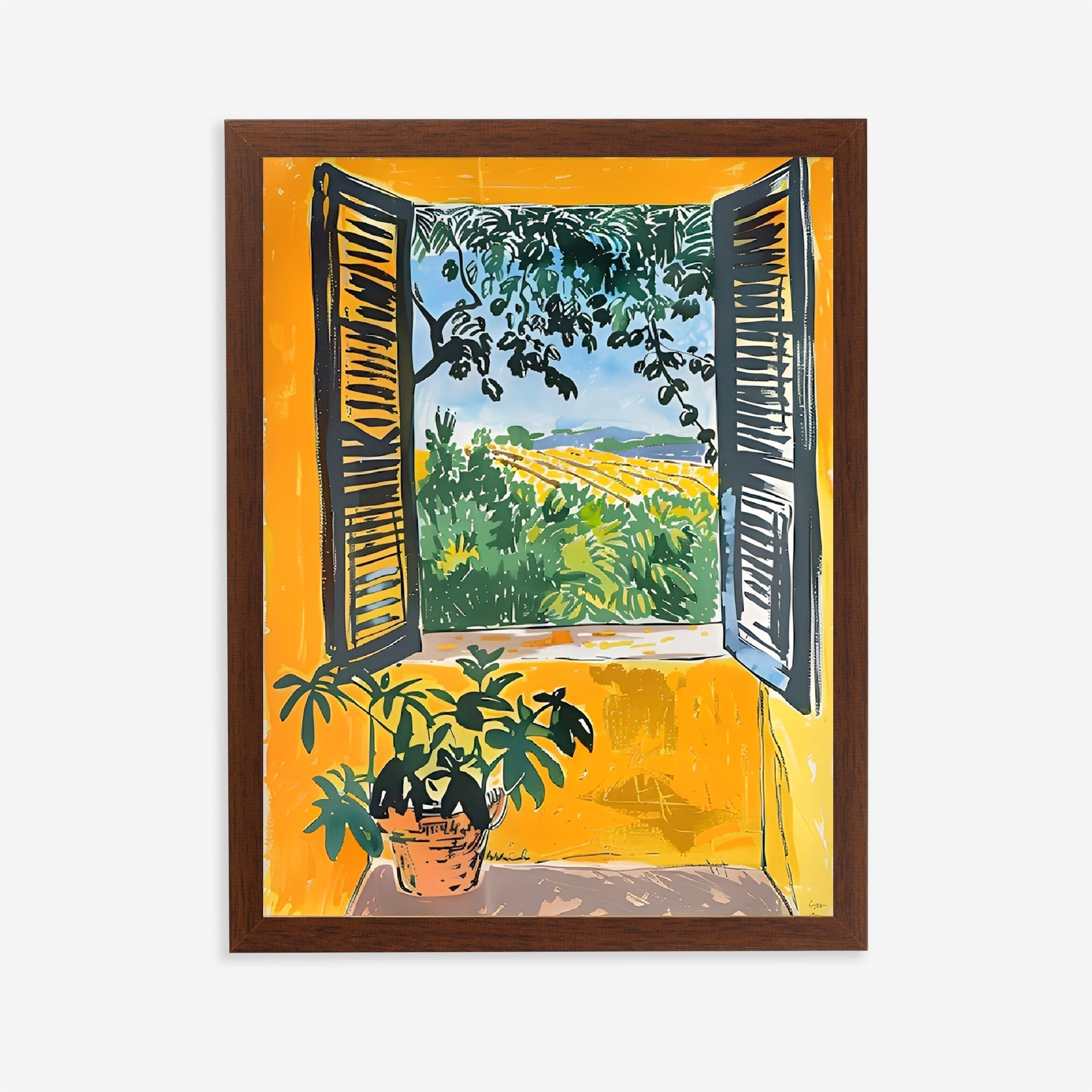 Lámina de vista desde la ventana inspirada en Matisse