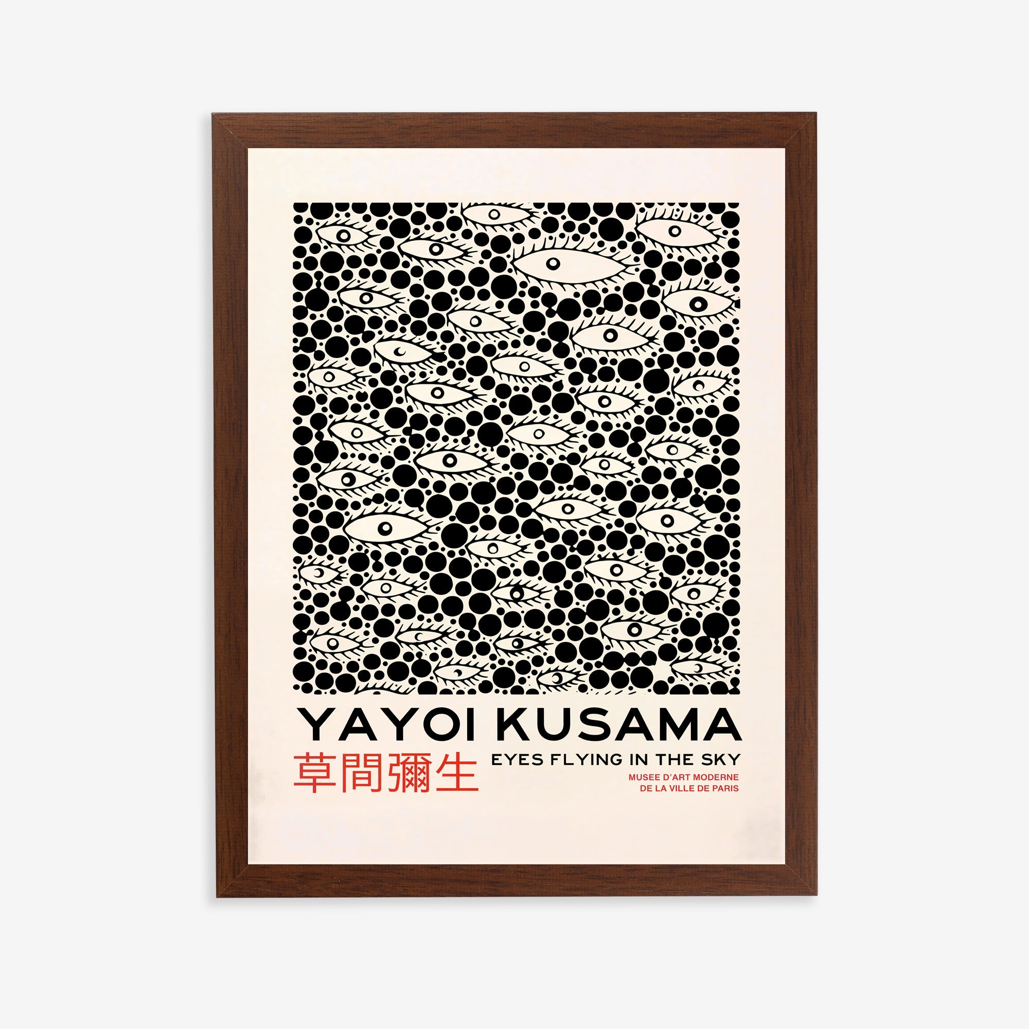 Póster de lunares y ojos inspirado en Yayoi Kusama