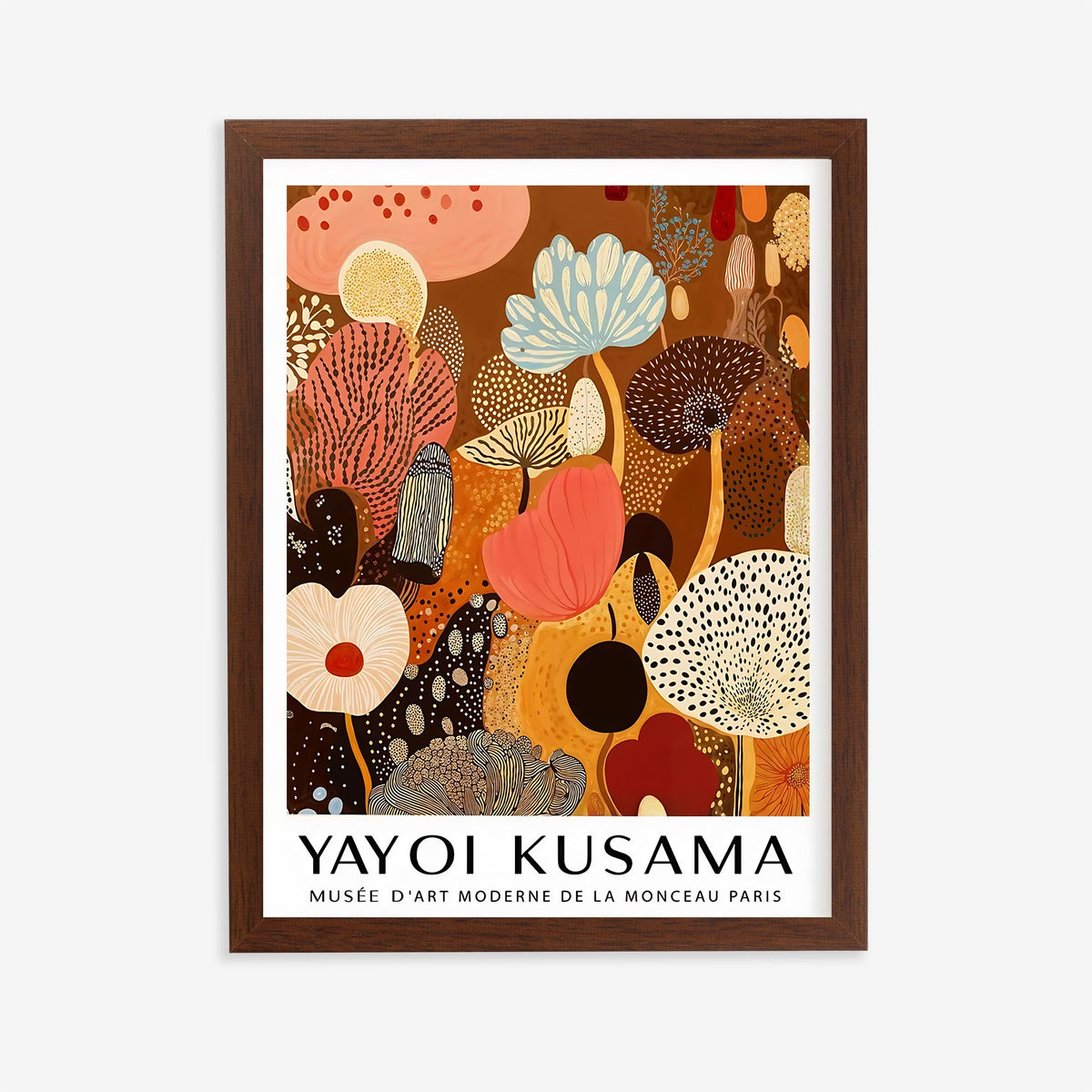 Lámina floral inspirada en Yayoi Kusama