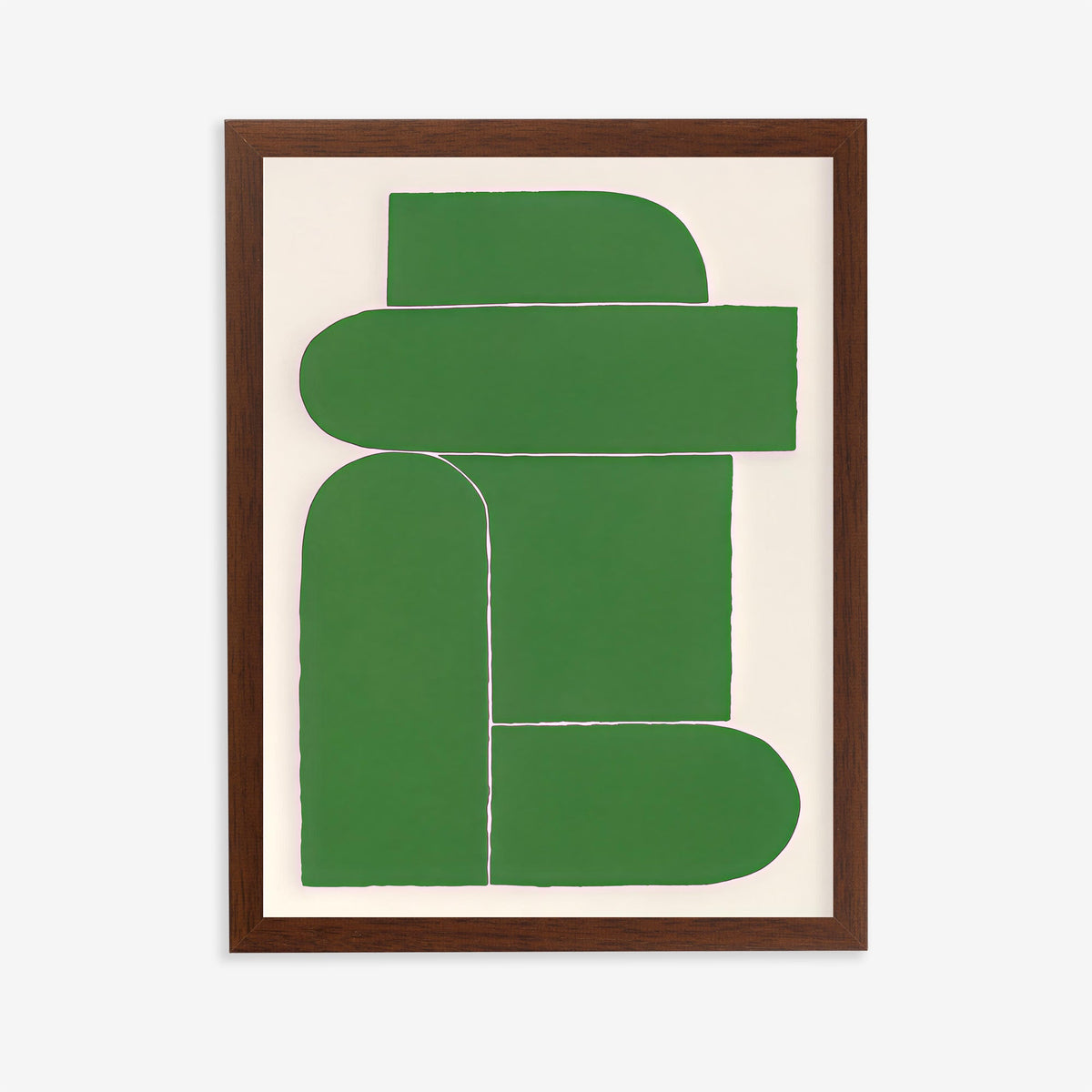 Lámina de arte abstracto moderno en verde