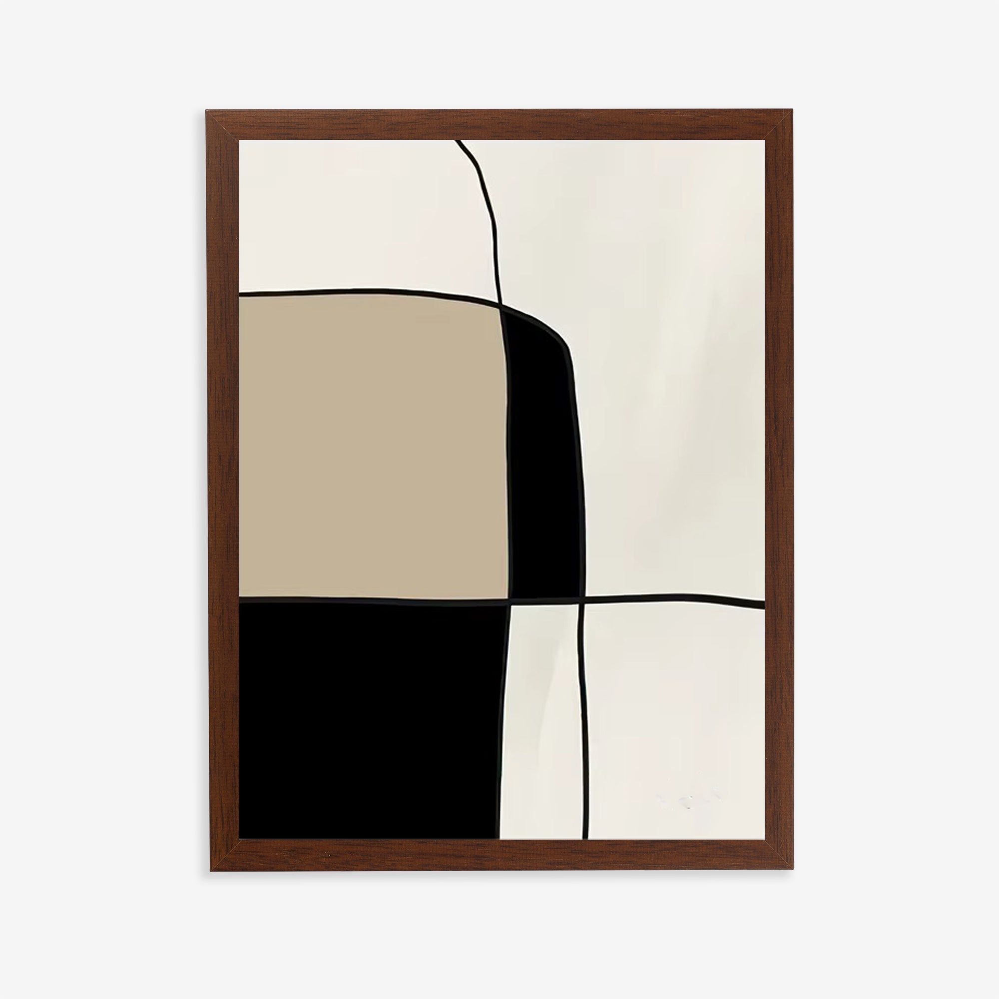 Lámina de arte abstracto en tonos neutros