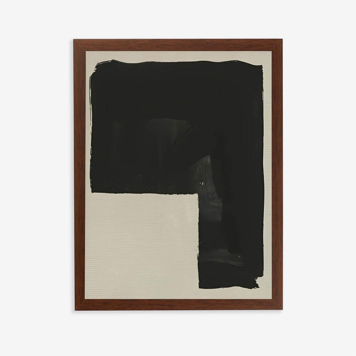 Lámina de arte abstracto minimalista en negro
