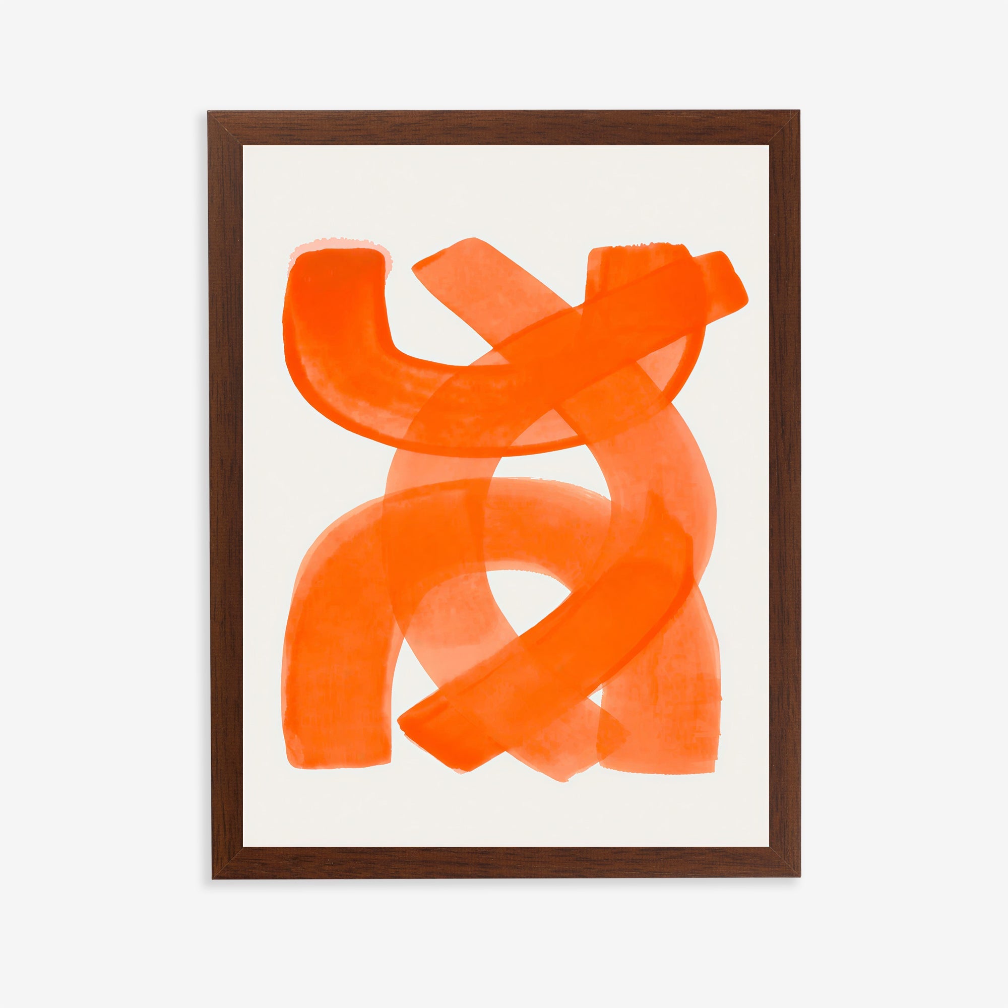 Lámina de arte abstracto minimalista en naranja