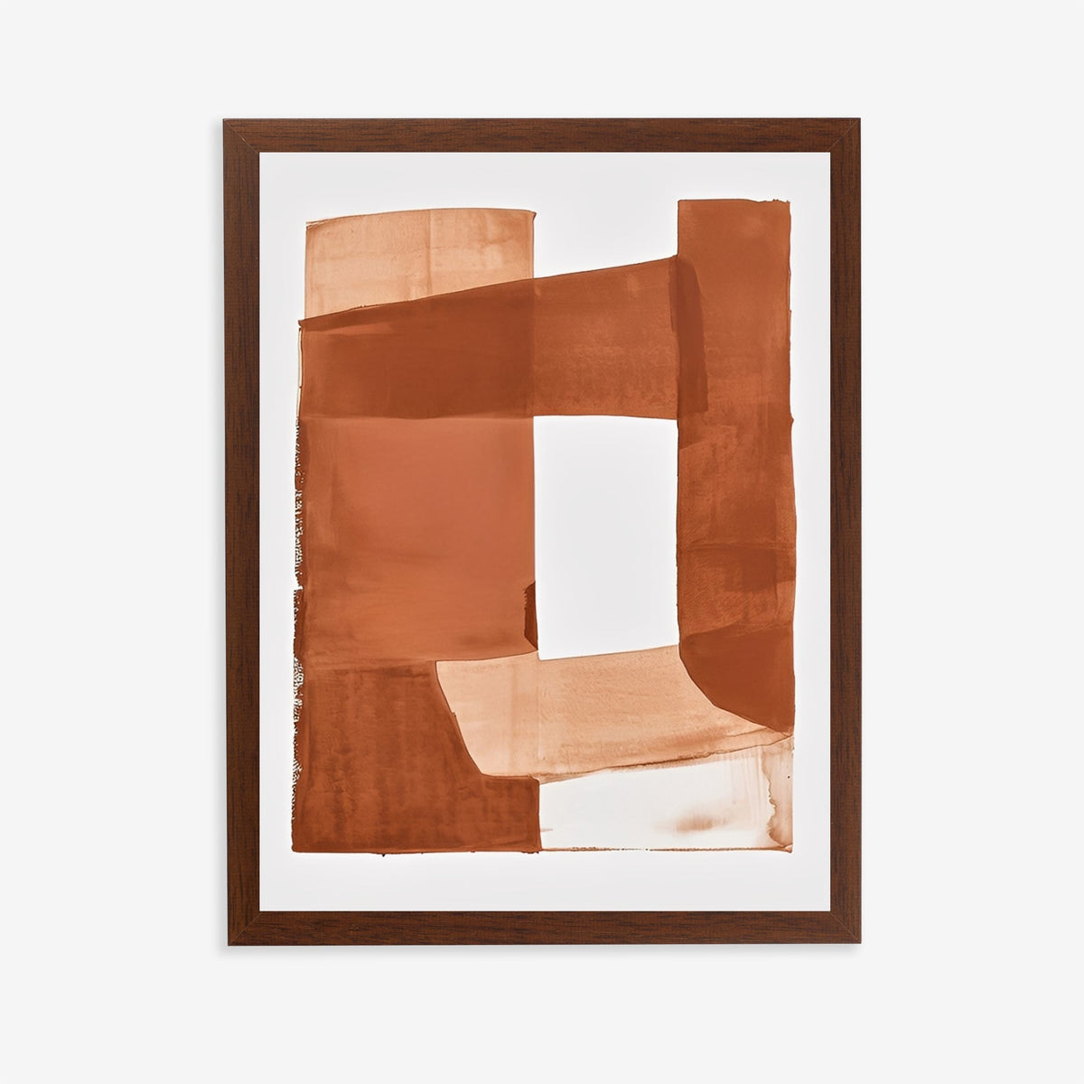 Lámina de arte abstracto en tonos tierra