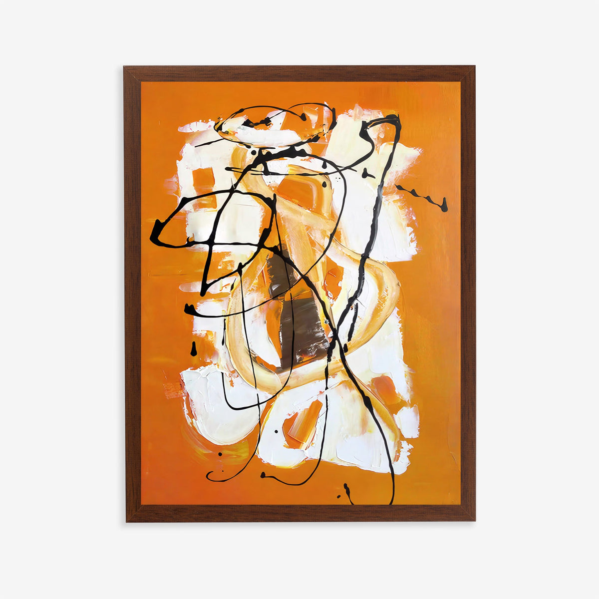 Lámina de arte abstracto naranja