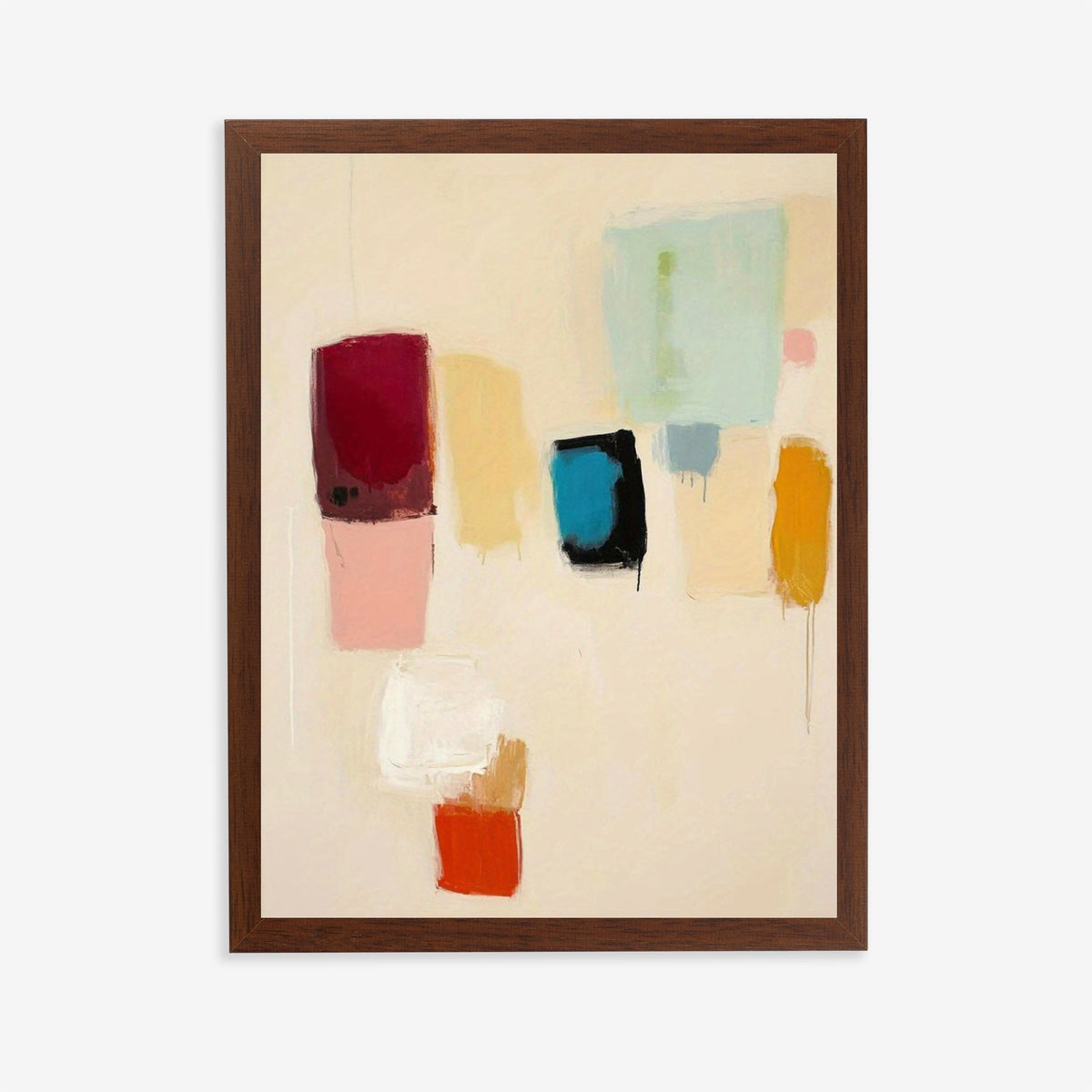 Lámina de arte abstracto minimalista a color