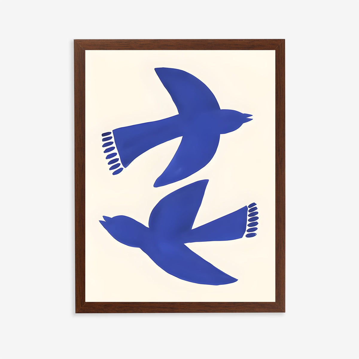 Lámina minimalista de pájaro azul