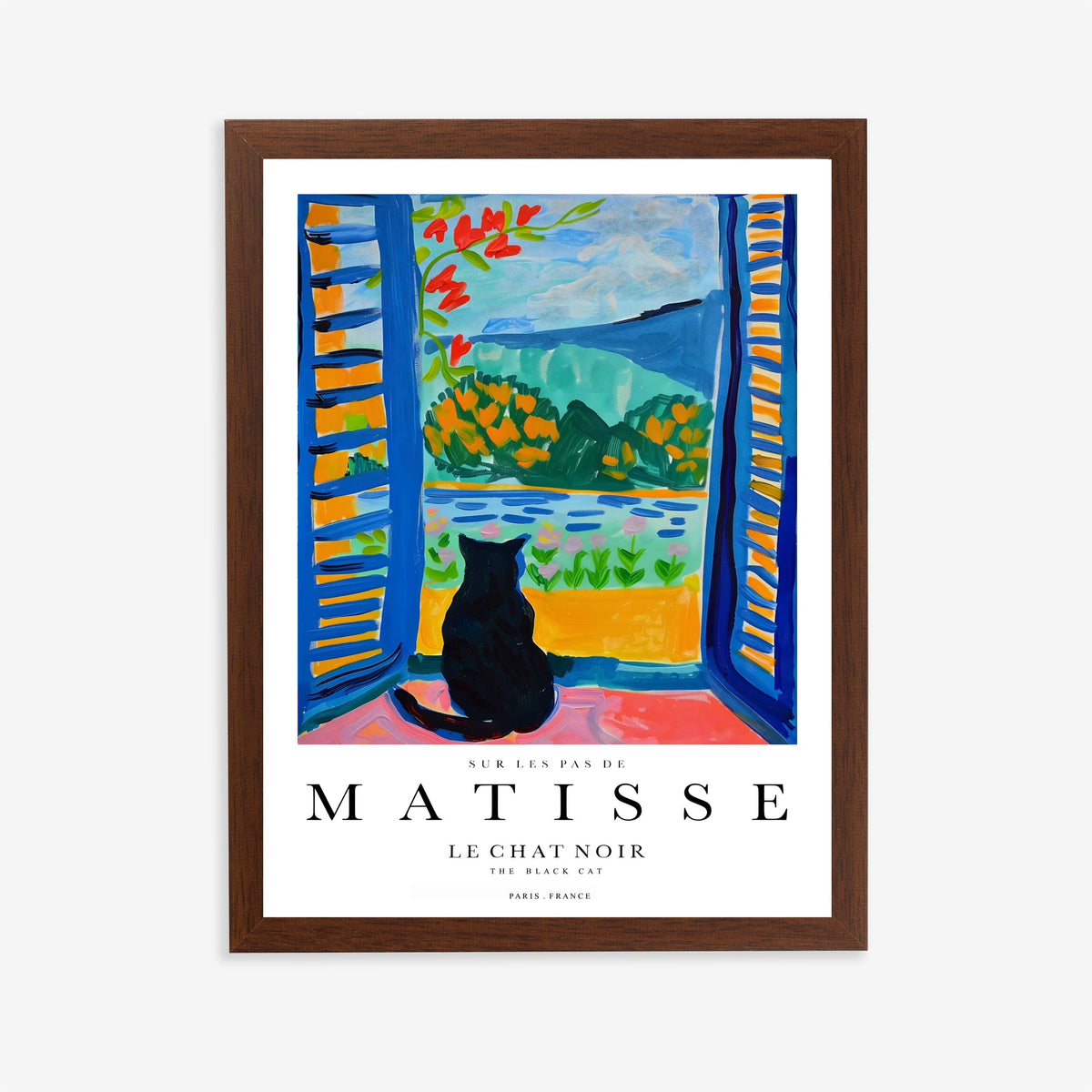 Lámina de gato inspirada en Matisse