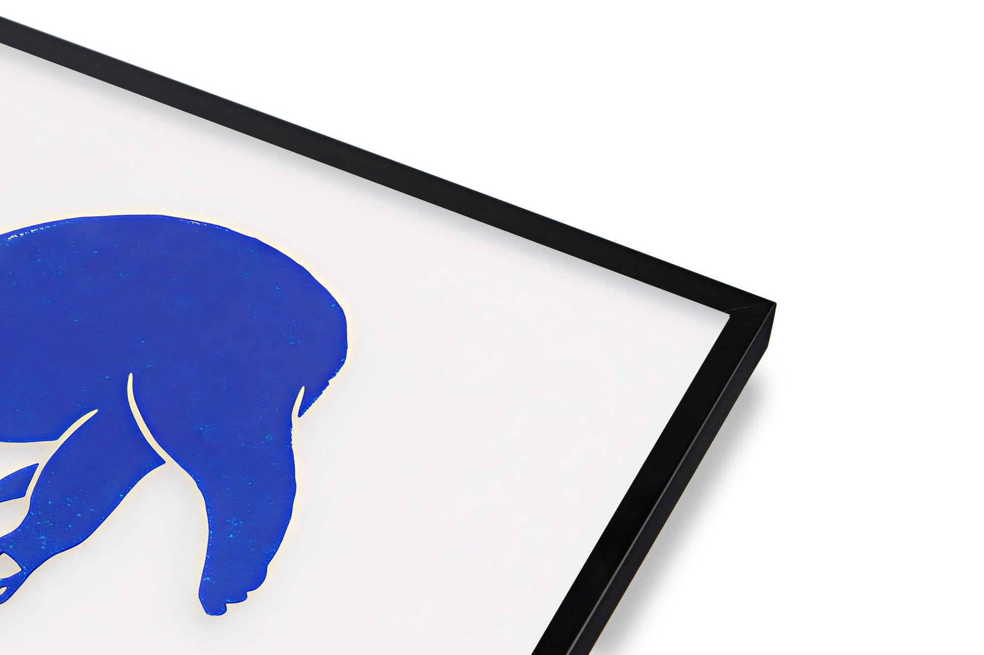 Lámina minimalista de gato azul