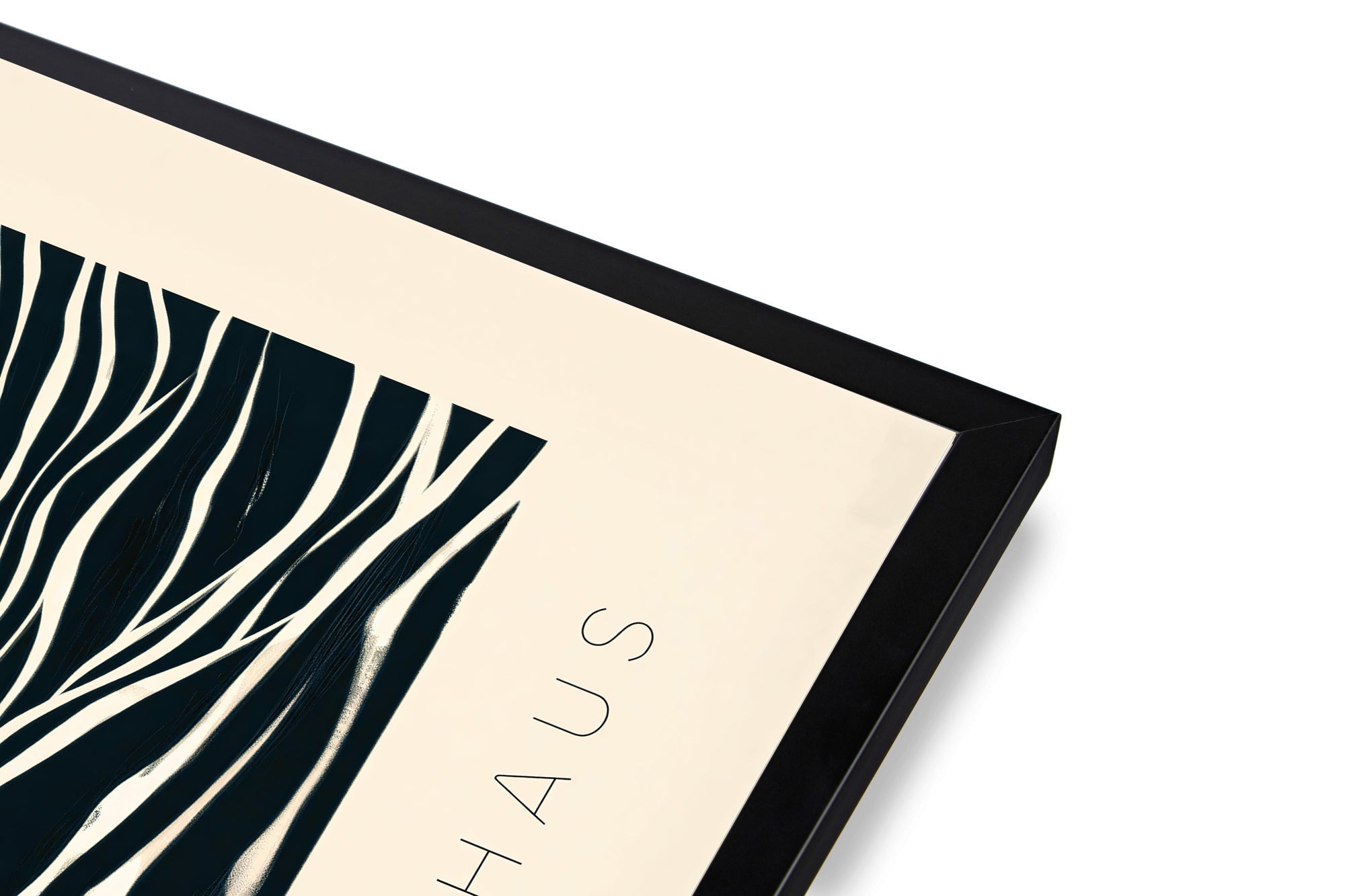 Póster abstracto Bauhaus de sol y olas