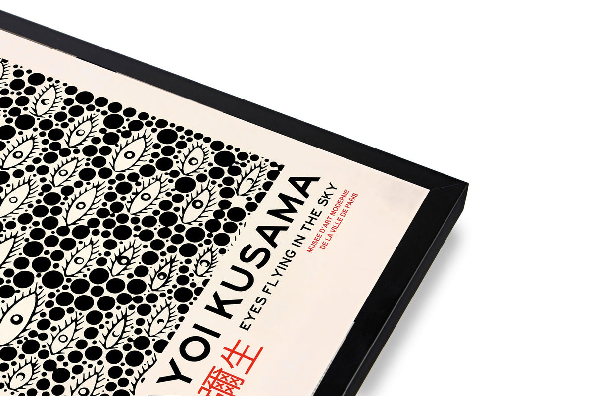 Póster de lunares y ojos inspirado en Yayoi Kusama
