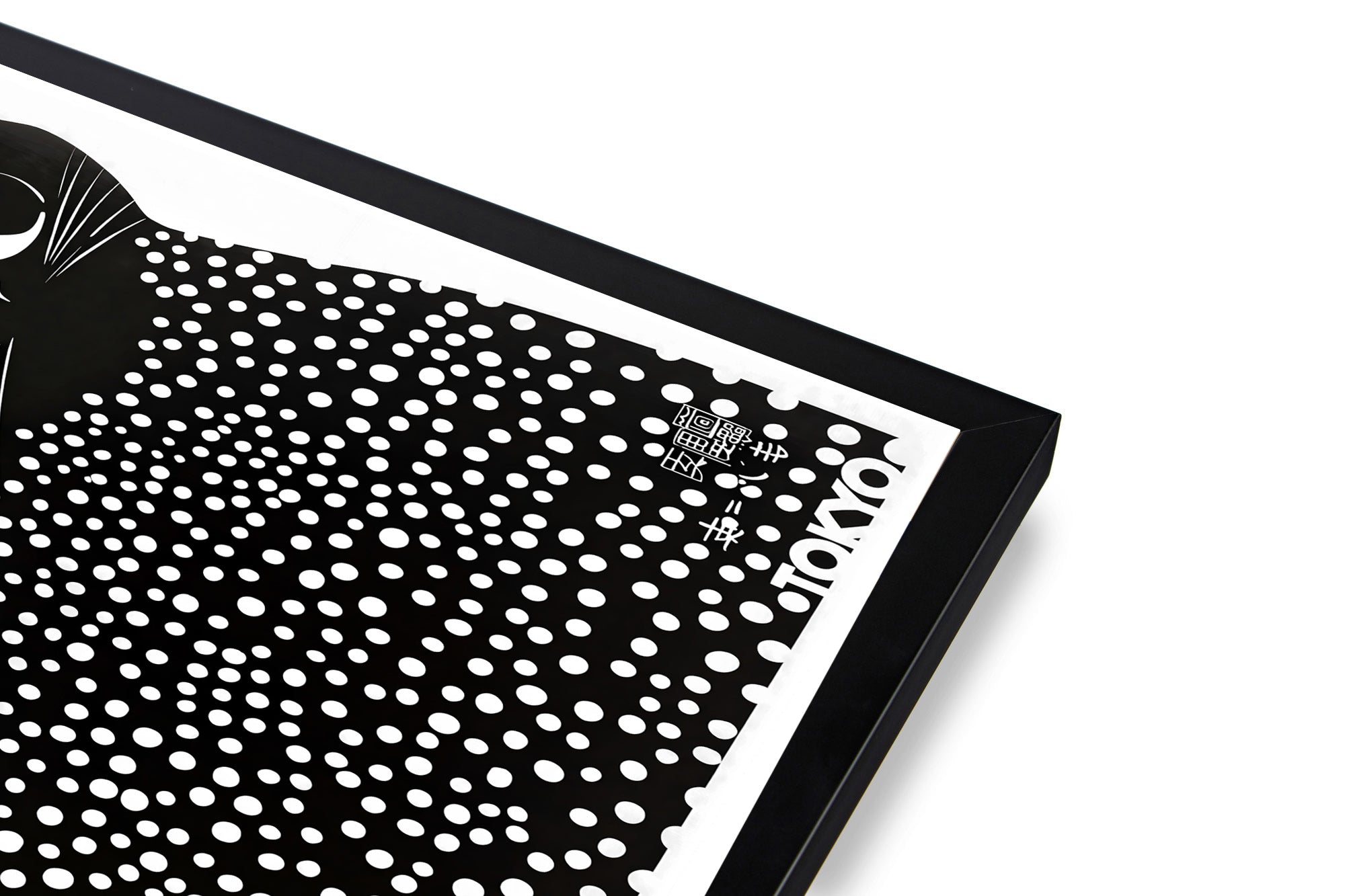 Póster de gato Yayoi Kusama (1996) – Decoración de pared con lunares