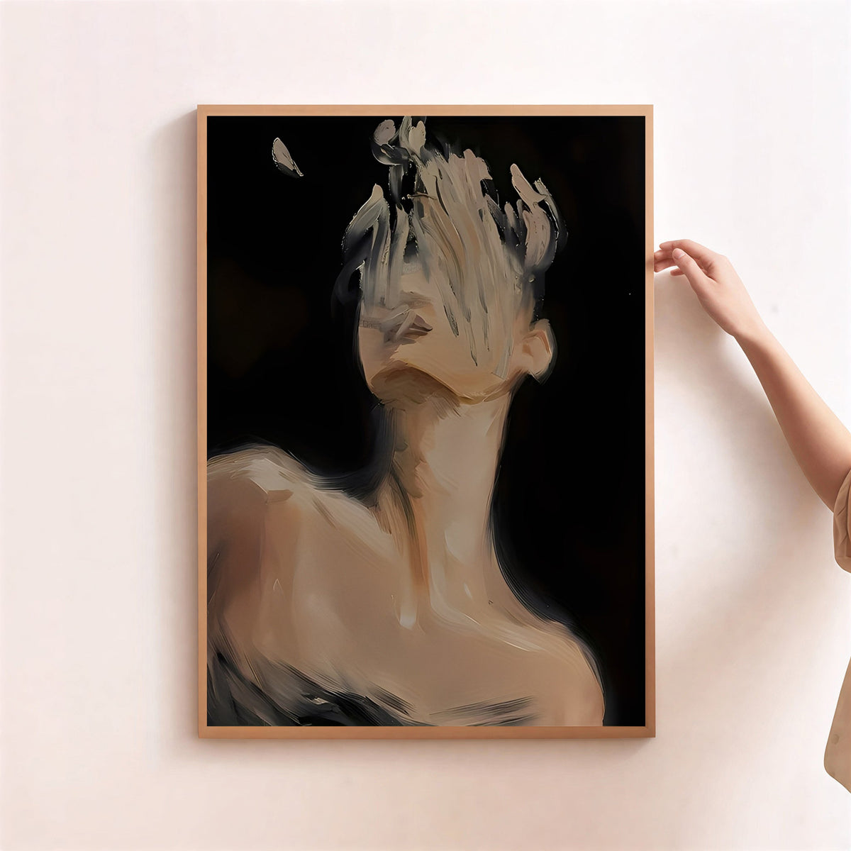 Lámina de retrato abstracto sin rostro