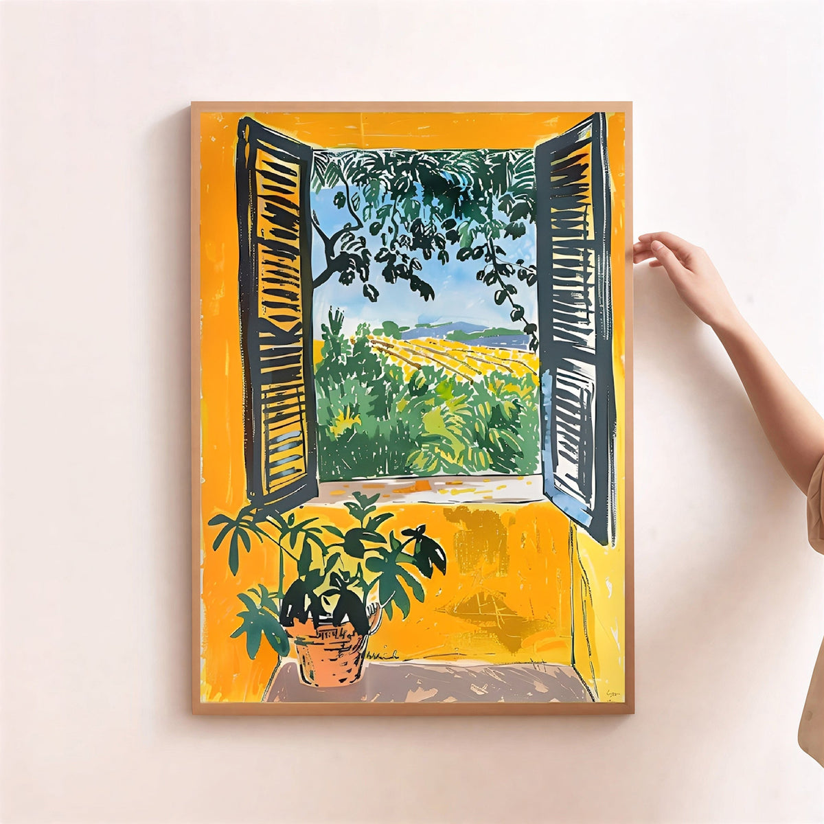Lámina de vista desde la ventana inspirada en Matisse