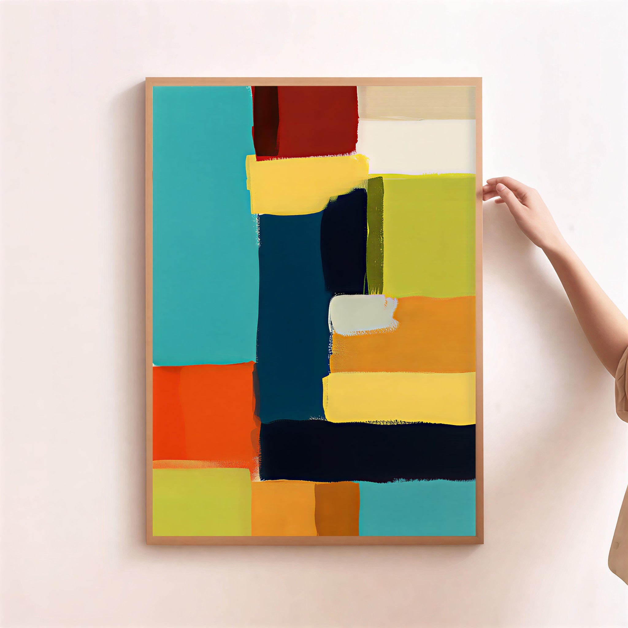 Lámina de arte geométrico mid-century modern