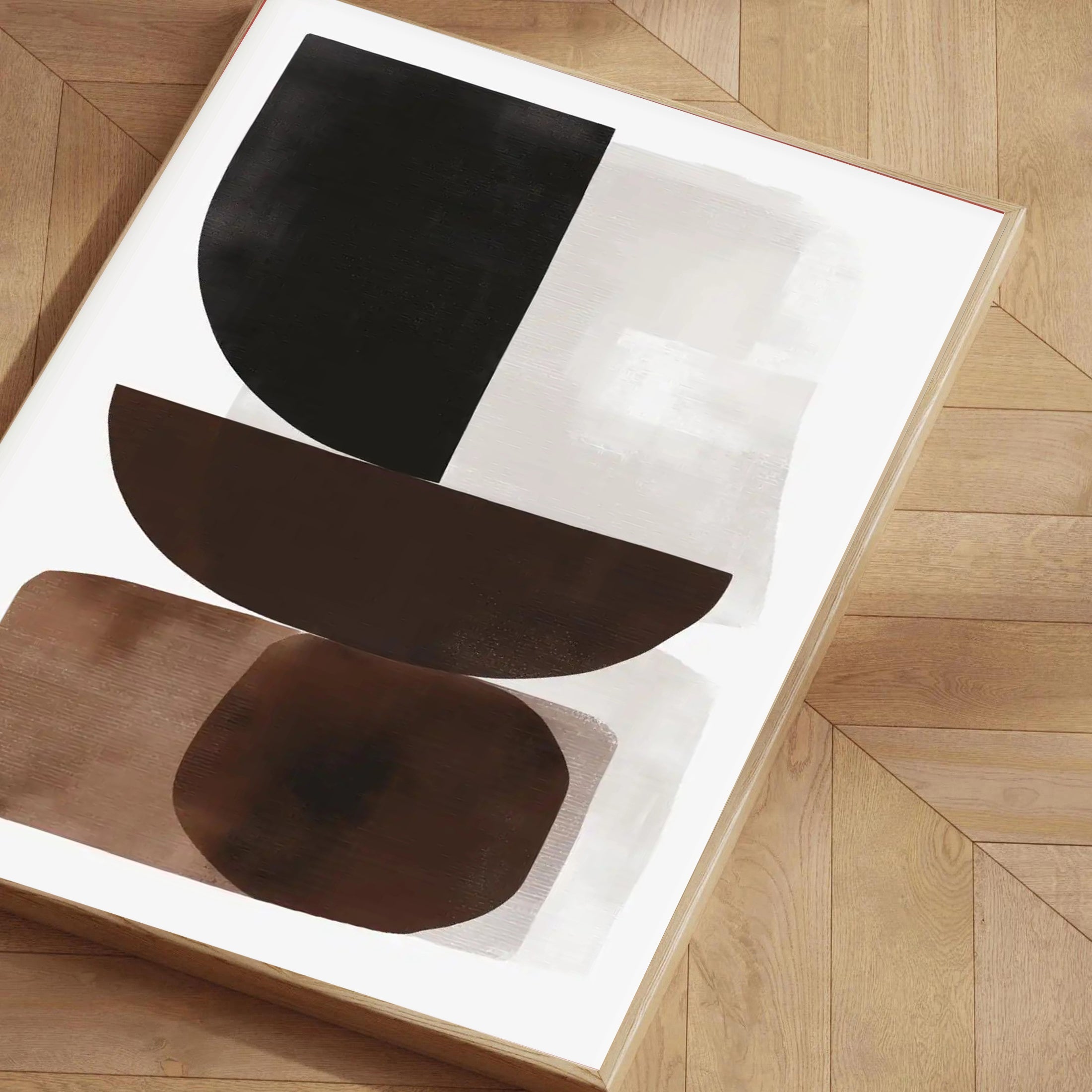 Arte abstracto de pared en tonos neutros