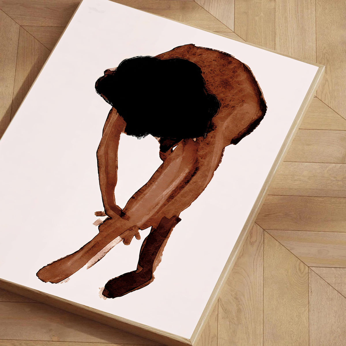Lámina de figura abstracta en acuarela