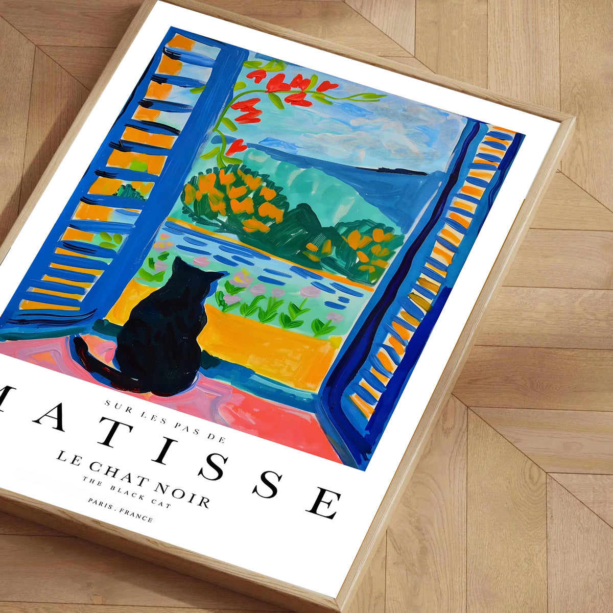 Lámina de gato inspirada en Matisse