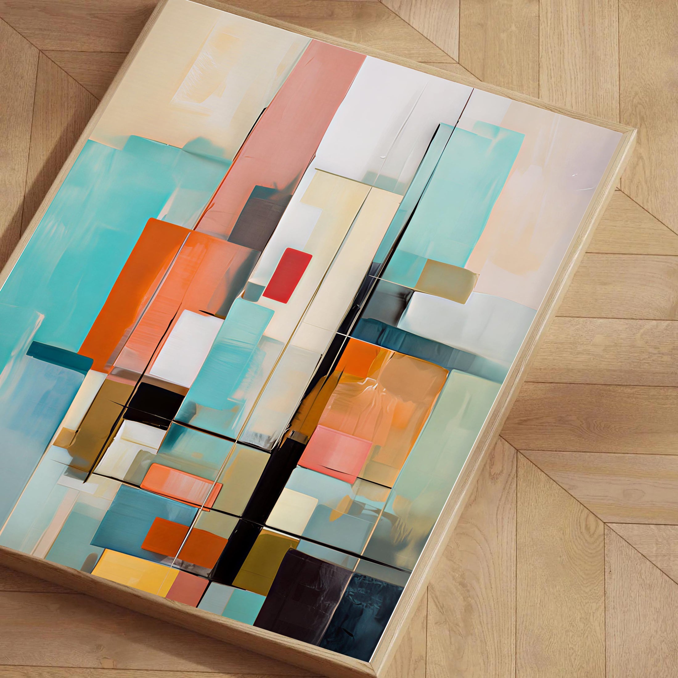 Lámina de arte abstracto geométrico