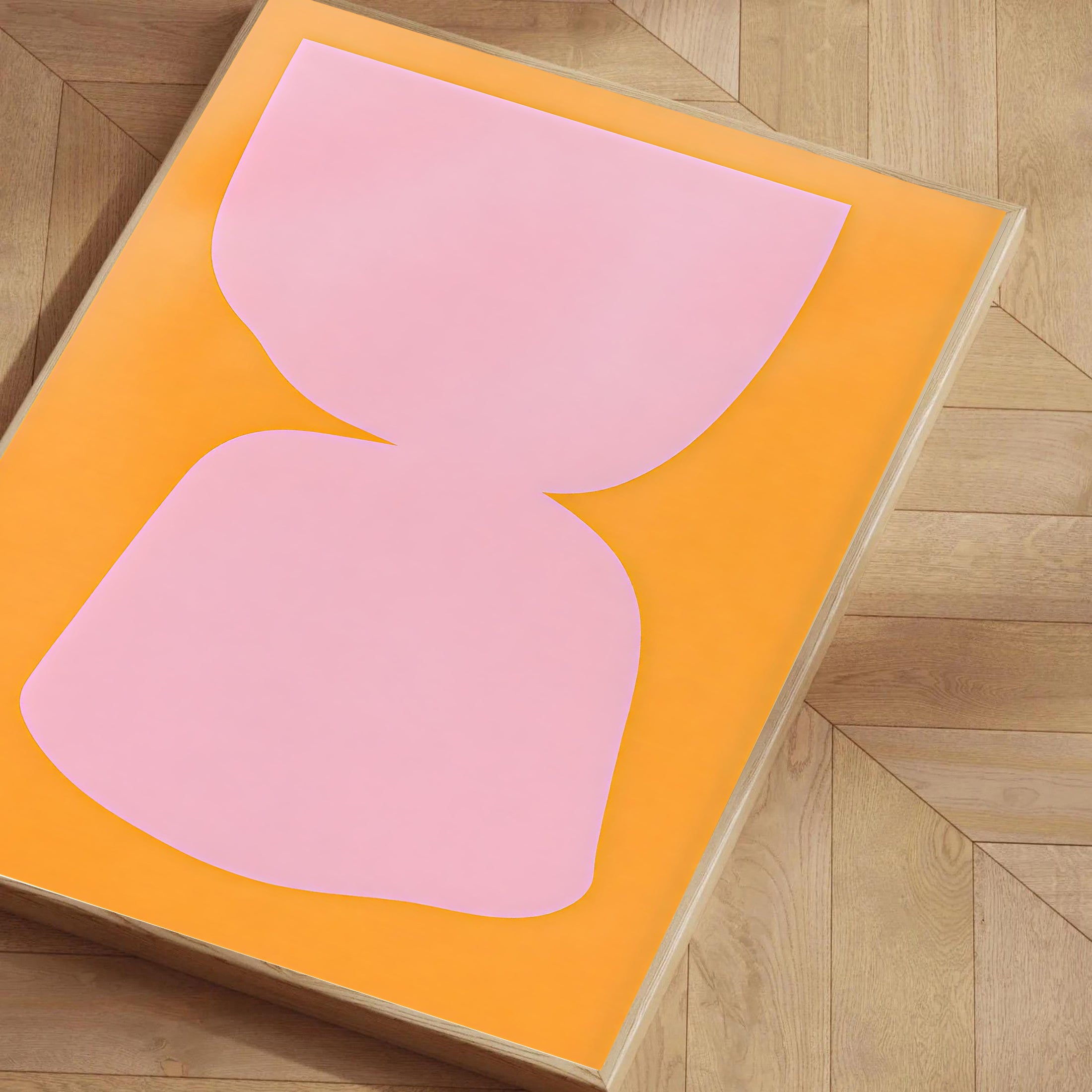 Póster de arte abstracto moderno en tonos pastel