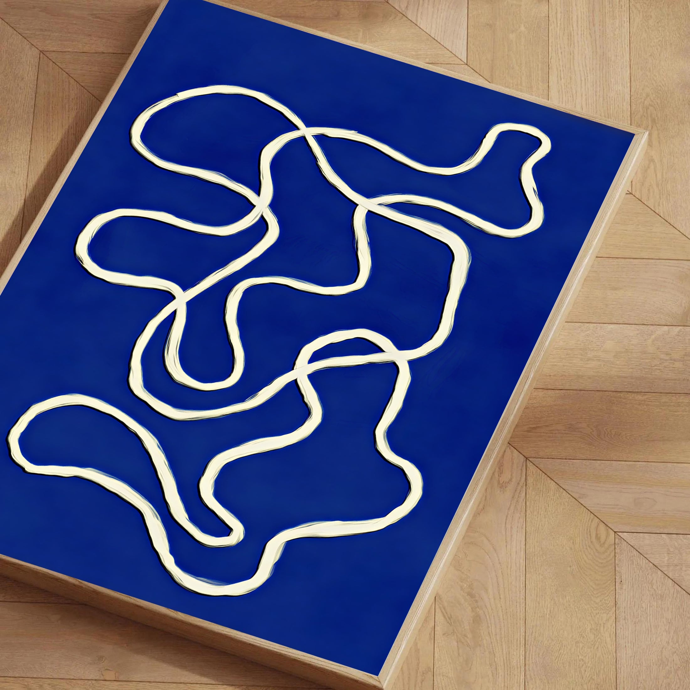 Lámina de arte abstracto azul