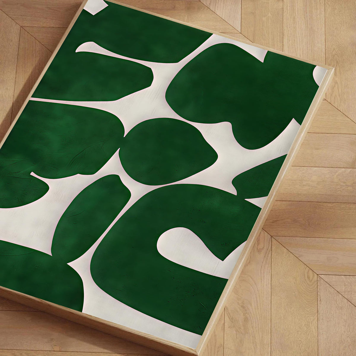Lámina de arte abstracto verde