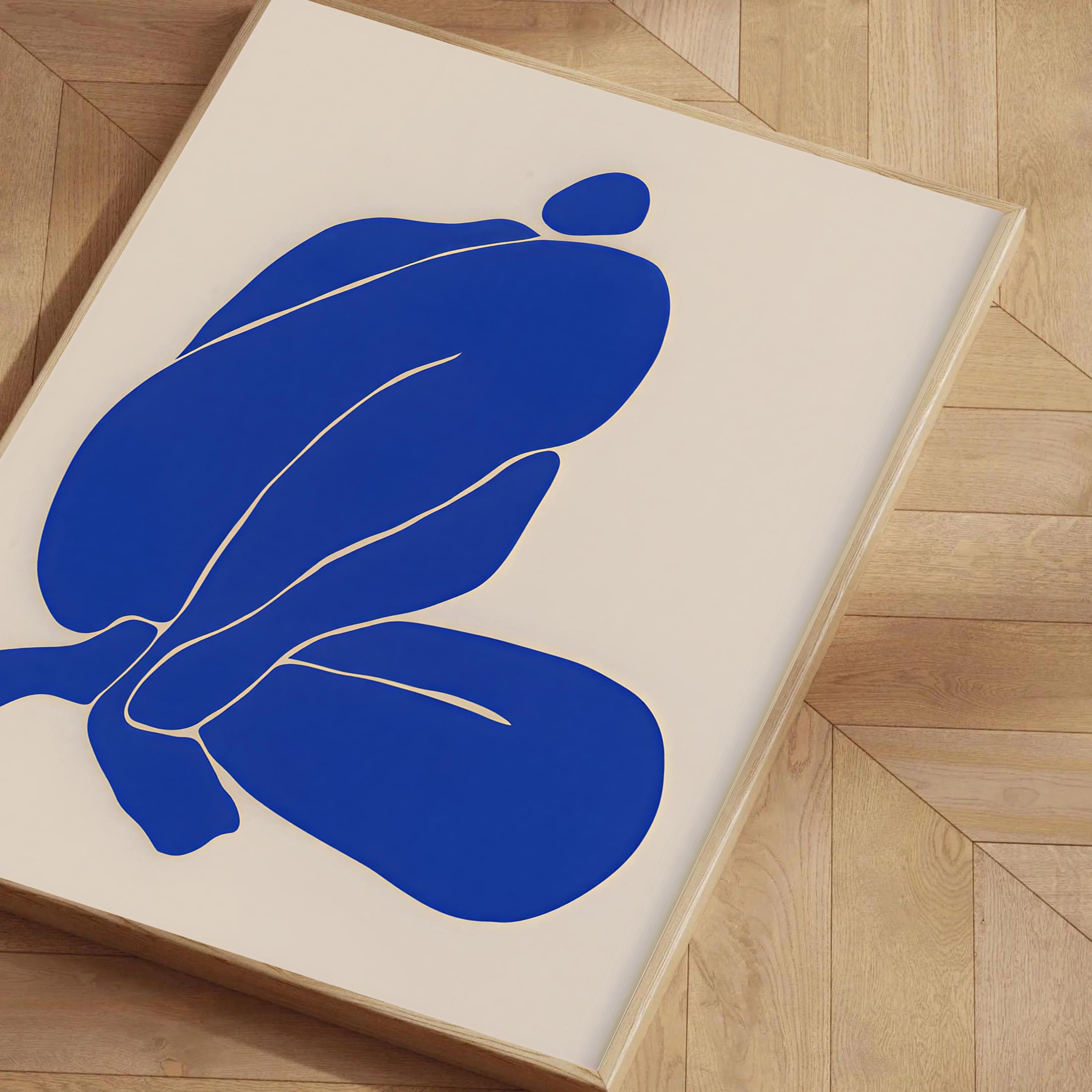 Lámina de figura abstracta en azul