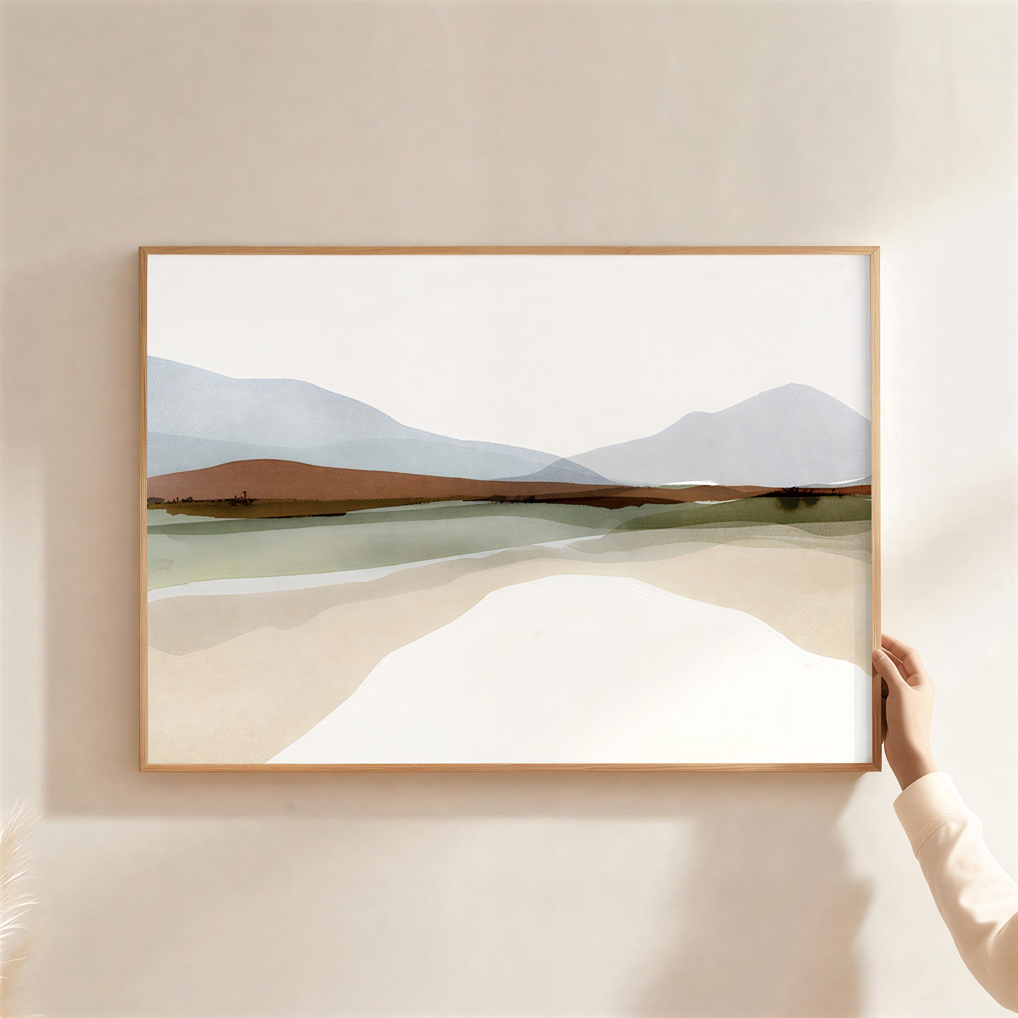 Lámina de paisaje en acuarela