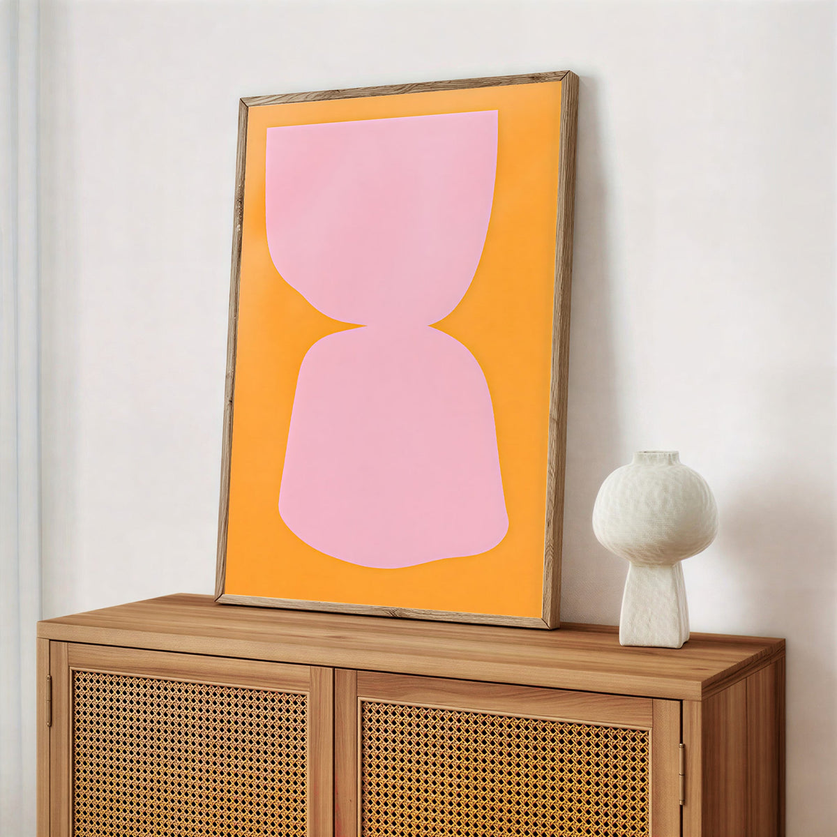 Póster de arte abstracto moderno en tonos pastel