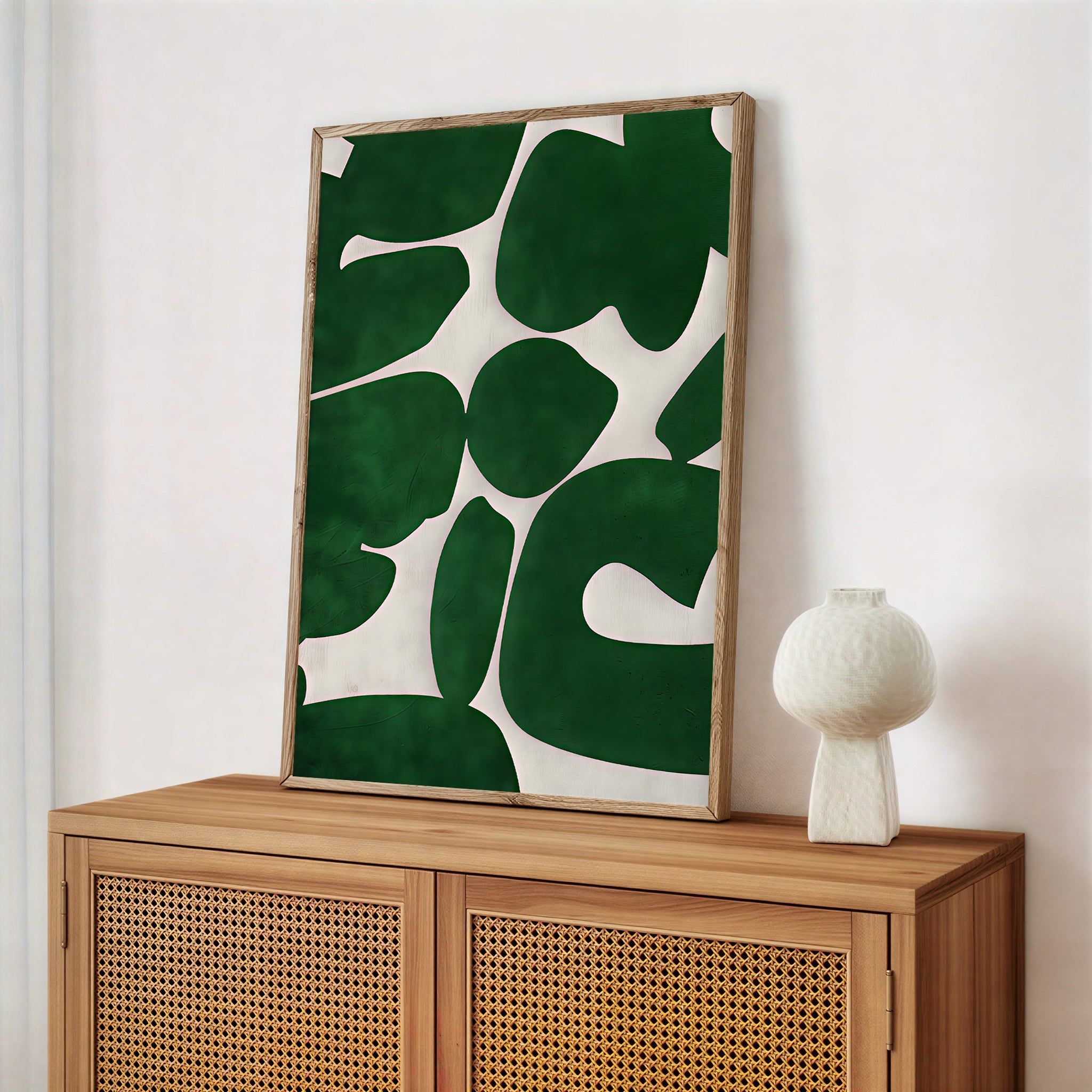 Lámina de arte abstracto verde
