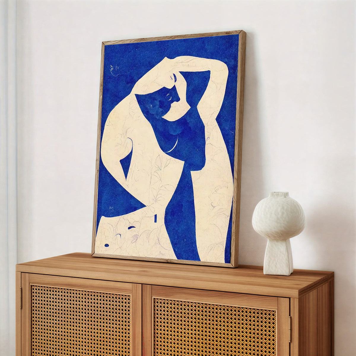 Lámina de desnudo abstracto en azul