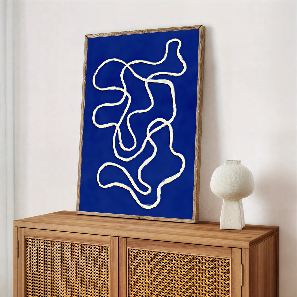 Lámina de arte abstracto azul