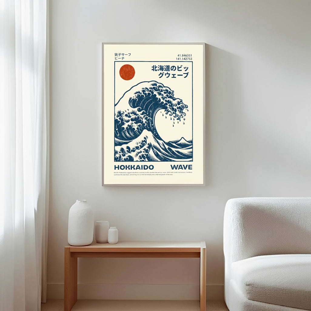 Lámina del póster de la ola de Hokusai