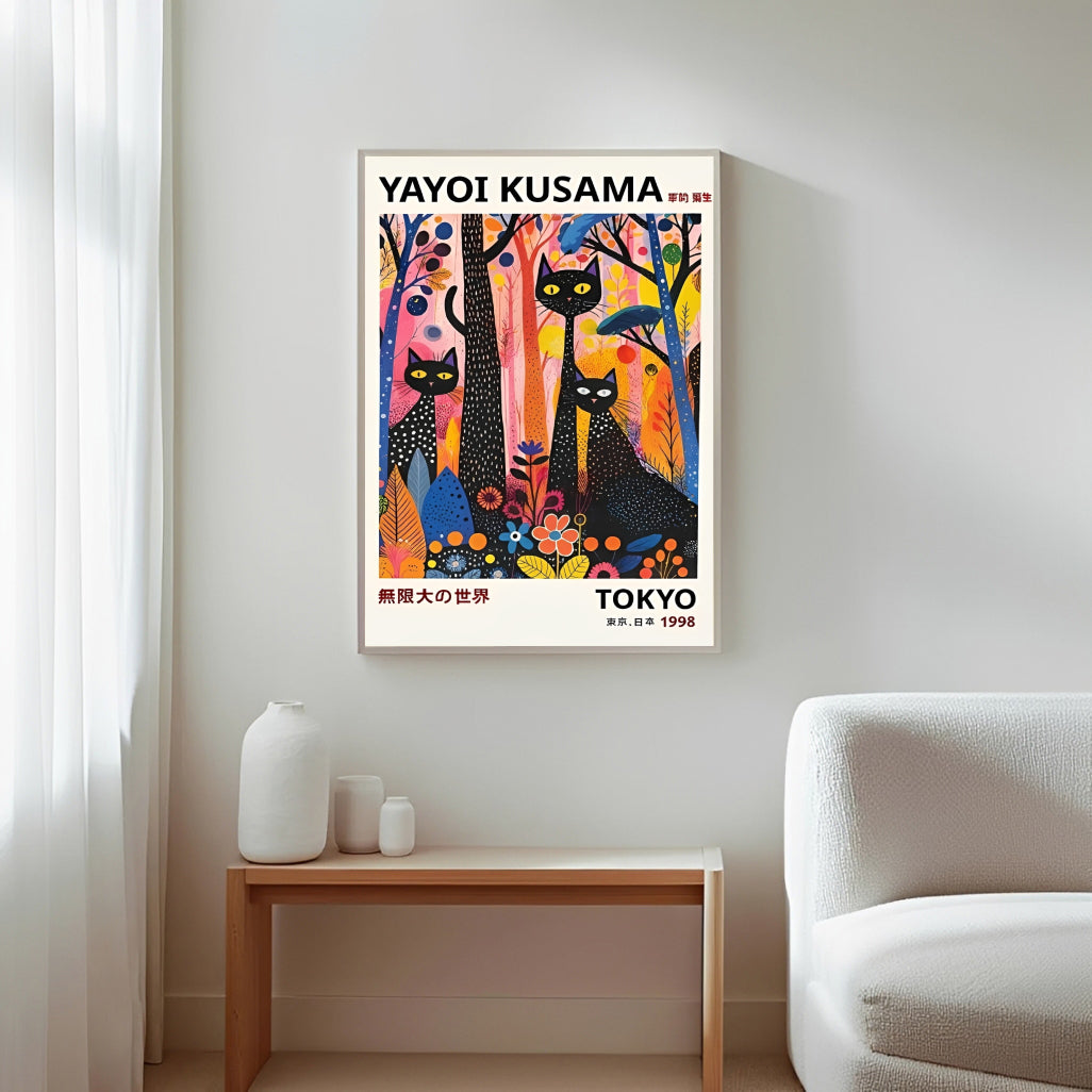 Yayoi Kusama Gatos Negros
