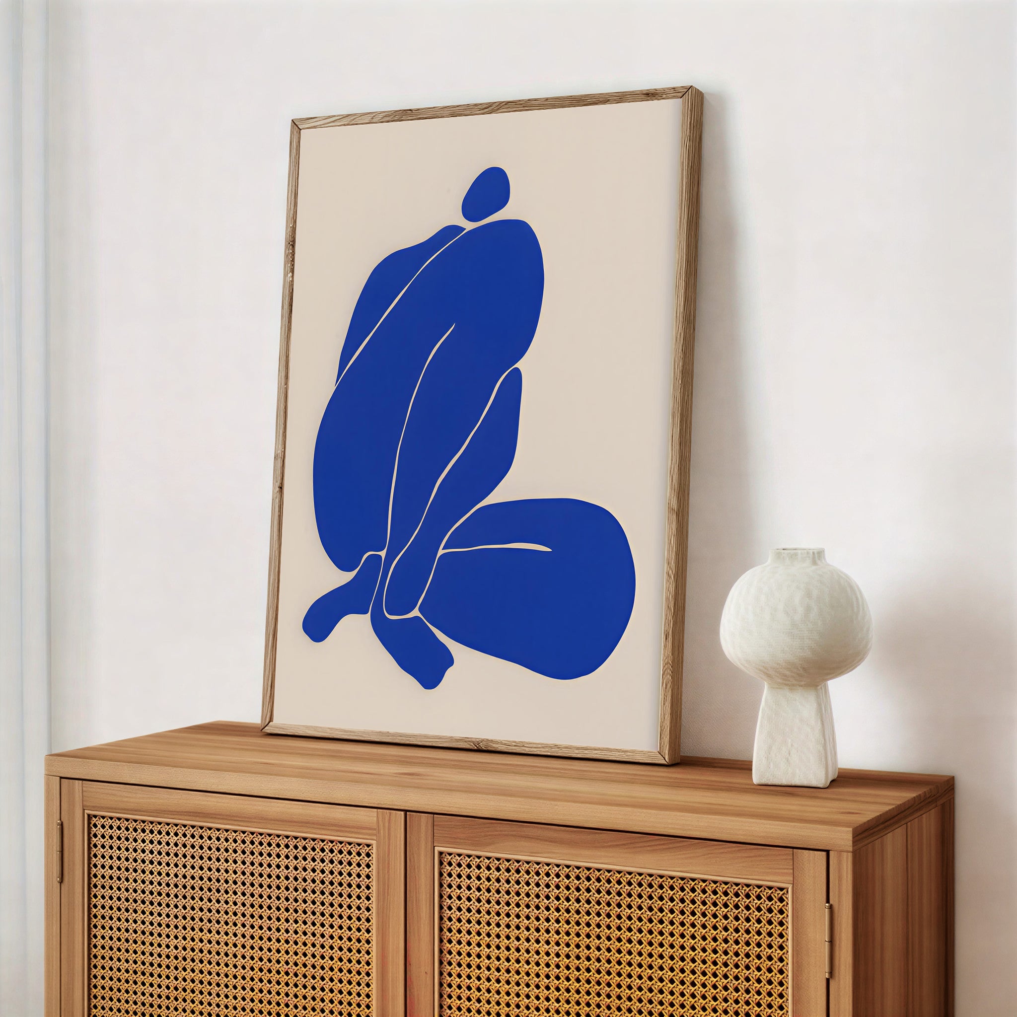 Lámina de figura abstracta en azul