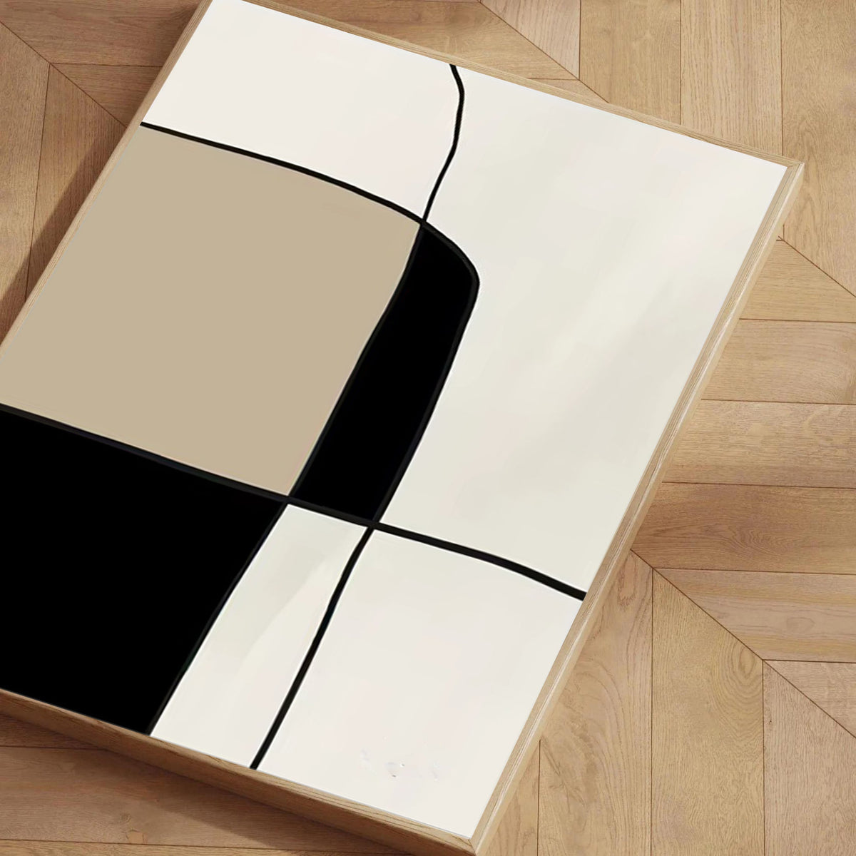 Lámina de arte abstracto en tonos neutros