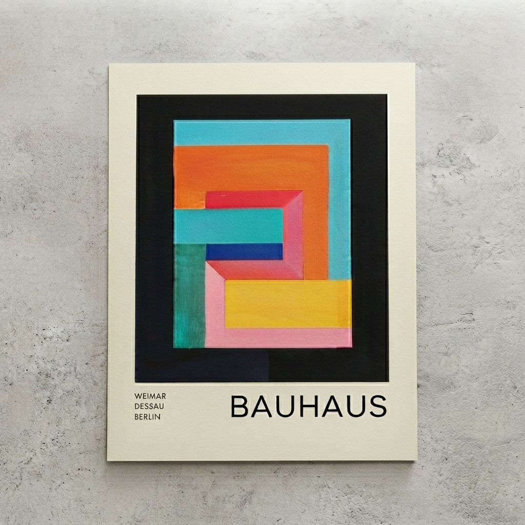 Lámina de arte abstracto geométrico Bauhaus