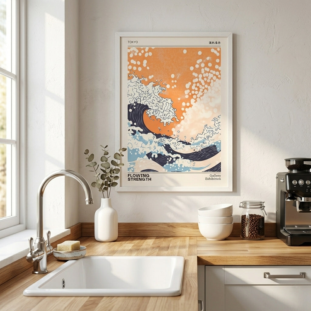 Lámina de la ola japonesa – Póster de exposición Tokio