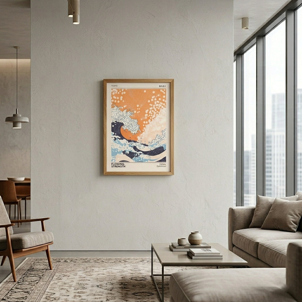 Lámina de la ola japonesa – Póster de exposición Tokio