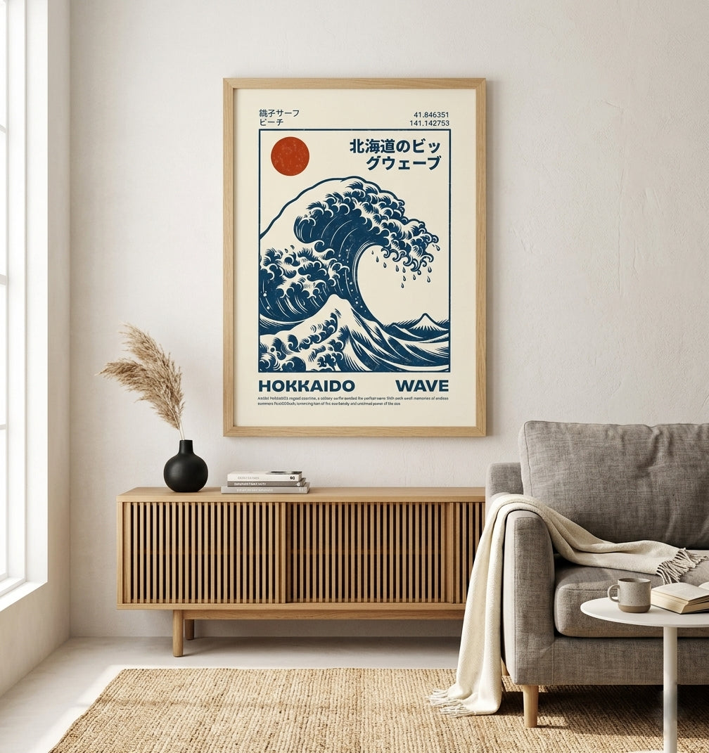 Lámina del póster de la ola de Hokusai