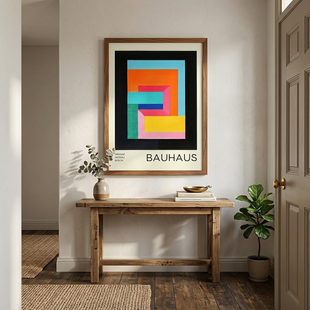 Lámina de arte abstracto geométrico Bauhaus