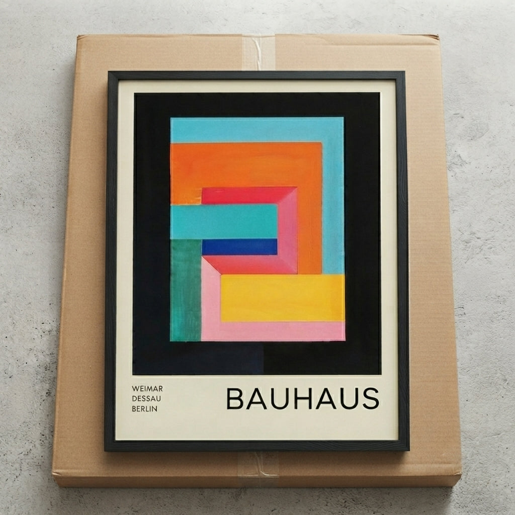 Lámina de arte abstracto geométrico Bauhaus
