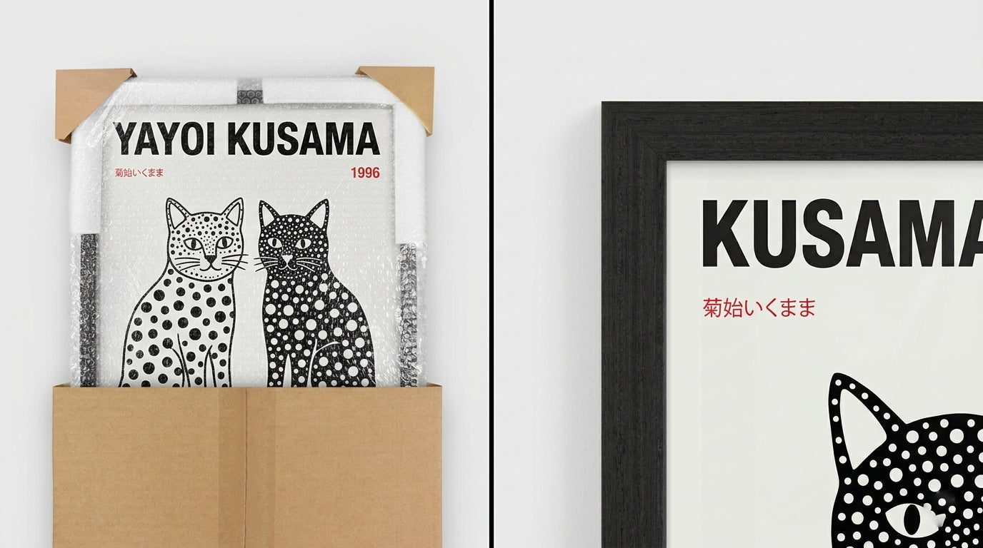 Póster Yayoi Kusama Gatos Tokio 1996